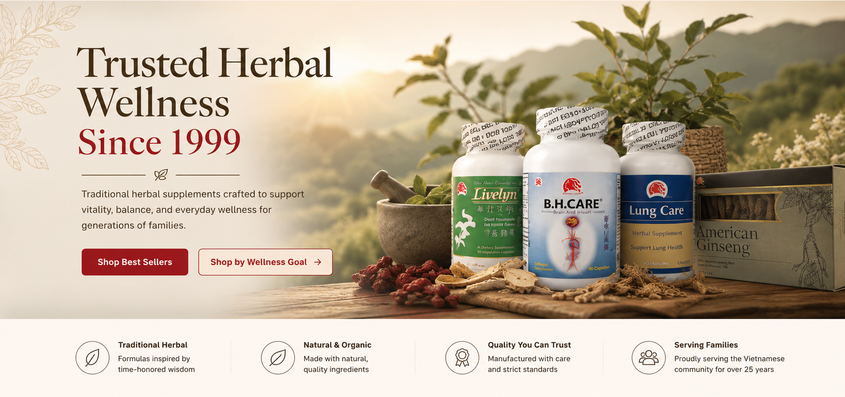 Princess Lifestyle herbal wellness products with traditional herbs